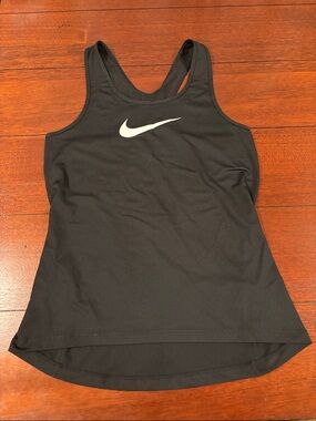 Nike Black Tank Top with White Swoosh